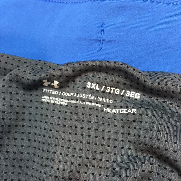NWT Under Armour Heat Gear Fitted Shorts Drawstring Blue 3XL - Picture 3 of 11